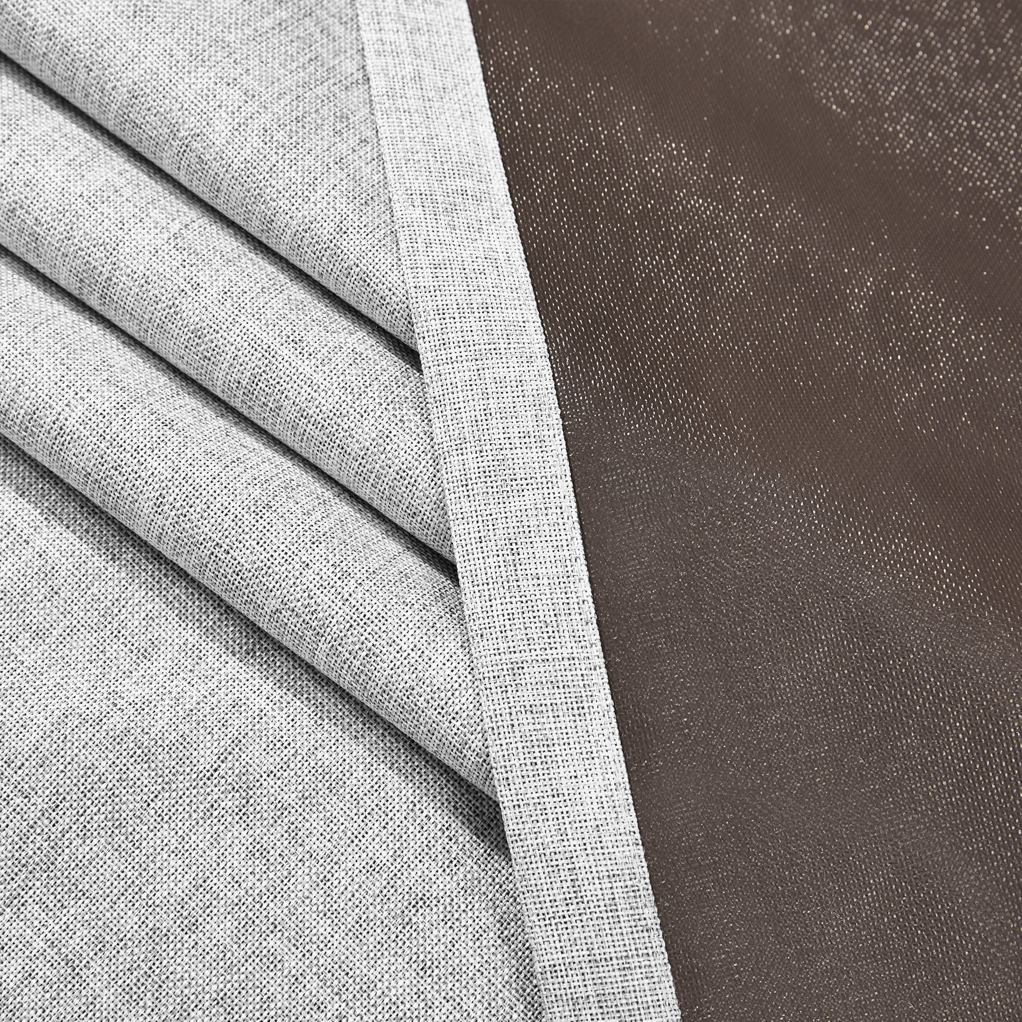 Deconovo Linen Textured 100% Blackout Drapes, Thermal Insulated Back Tab, 2 Panels, Light Gray, 52" x 84"