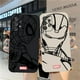 thumbnail image 2 of Case For Samsung Galaxy A91 A73 A72 A71 A53 A52 A51 A42 AO3S 4G 5G Simple Liquid silicone Case Marvel Line Iron Man Spiderman, 2 of 5