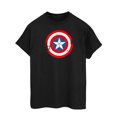 thumbnail image 1 of Captain America Civil  Mens Distressed Shield Cotton T-Shirt, 1 of 2