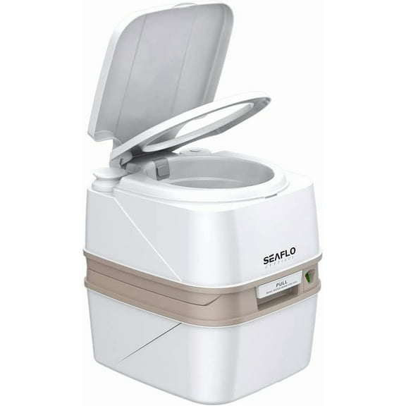 SEAFLO 4.8 Gallon (18L) Premium Portable Travel Toilet – Compact, Leak-Proof, Detachable Waste Tank – Ideal for Camping, RVs, Boats, and Outdoor Use – 4-Year Warranty