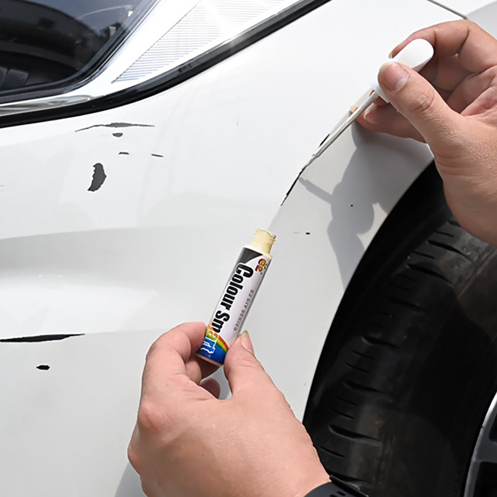 Car Touch-Up Paint, Car Paint Scratch Repair Pen, Universal Color Touch-Up Paint Pen, Various Car Touch-Up Paint (White)