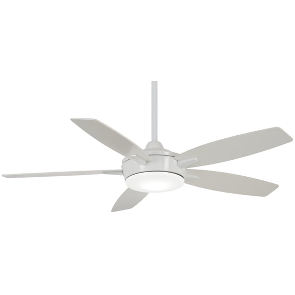 Led Ceiling Fan In Transitional Style 14.25 Inches Tall By 52 Inches Wide-White Finish-White Blade Color Minka Aire Fans F690l-Wh