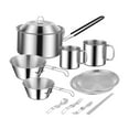 thumbnail image 2 of Almencla Ensemble de Casseroles Pliables de Camping Poignée Portable pour Pique-Nique Voyage Randonnée Sac à Dos 12 Pcs, 2 of 8