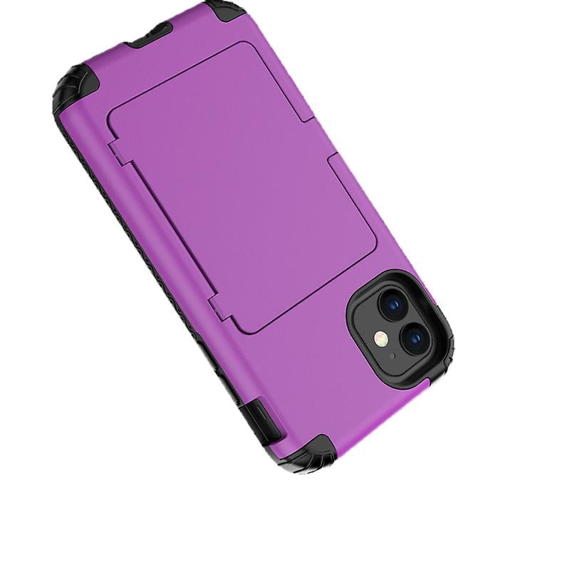 Flip Mobile Phone Case With Makeup Mirror, Suitable For Samsung Series Silicone Anti-drop Mobile Phone Case (black)