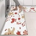 thumbnail image 2 of Kitchen Rugs Sets Of 2,Red Christmas Gingerbread Man Pattern Anti Fatigue Kitchen Mat Rugs Non Slip Washable,Decorative Kitchen Floor Mats for Kitchen,Sink,Laundry,17"X47", 2 of 5