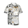 thumbnail image 2 of Daiia Funny Animals Series Hawaiian Shirt for Men Gentle Cotton Regular Short Sleeve Casual-Small, 2 of 9