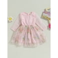 thumbnail image 2 of GXFC Little Girls Fall Princess Dress Clothes 6M 1T 2T 3T 4T 5T Kids Girls Long Sleeve Floral Embroidery Lace Dress Mesh Tulle A-line Dress Spring Autumn Clothing for Children Girls, 2 of 8