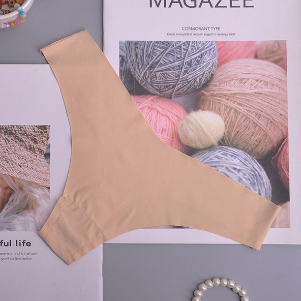 Mujer Seda De Hielo Sin Costuras Tanga G String Cómodo Transpirable Suave Sólido Cintura Baja M-XL Tallas Grandes Lenceríapangjing