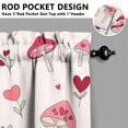 thumbnail image 3 of Mushroom (27) Kitchen Curtains - Vintage Tier Curtains for Bathroom Living RV Rod Pocket Window Drapes 36 Inch 2 Panels Set 27.5"x39" Window Treatment Tiers, 3 of 4