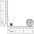thumbnail image 2 of Gem Stone King 925 Sterling Silver Blue Mystic Topaz Pendant Necklace for Women | 2.00 Cttw | Gemstone November Birthstone | Round 8MM | With 18 inch Chain, 2 of 4