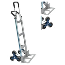 Aluminum Stair Climber Hand Truck 18 x 7.5 Inch Nose Plate Stair Climbing Hand Truck 6 Wheels Hand Truck Dolly 550 LBS Capacity
