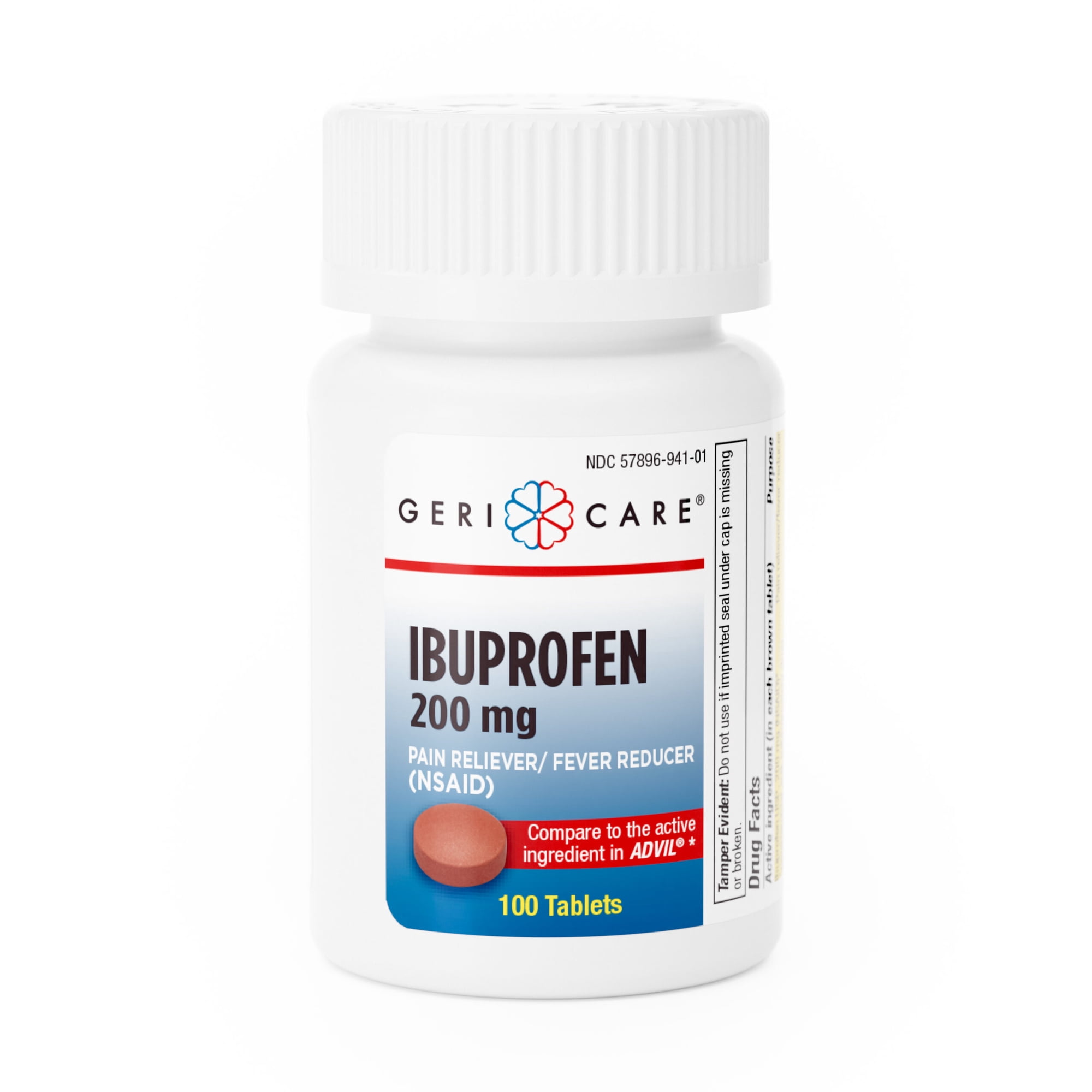 GeriCare Ibuprofen Coated Tablets, 200 mg, 100 Count