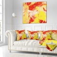 thumbnail image 3 of Designart Yellow and Red Abstract Art - Abstract Throw Pillow - 16x16, 3 of 5