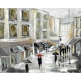 thumbnail image 2 of Tava Studios 14x12 Black Ornate Wood Framed with Double Matting Museum Art Print Titled - Sunday Market, 2 of 4