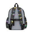 thumbnail image 3 of Dinosaur and Dot Black Pattern Cute School Backpack with Padded Back and Adjustable Shoulder Straps 13.4"x11"x4.7", 3 of 5