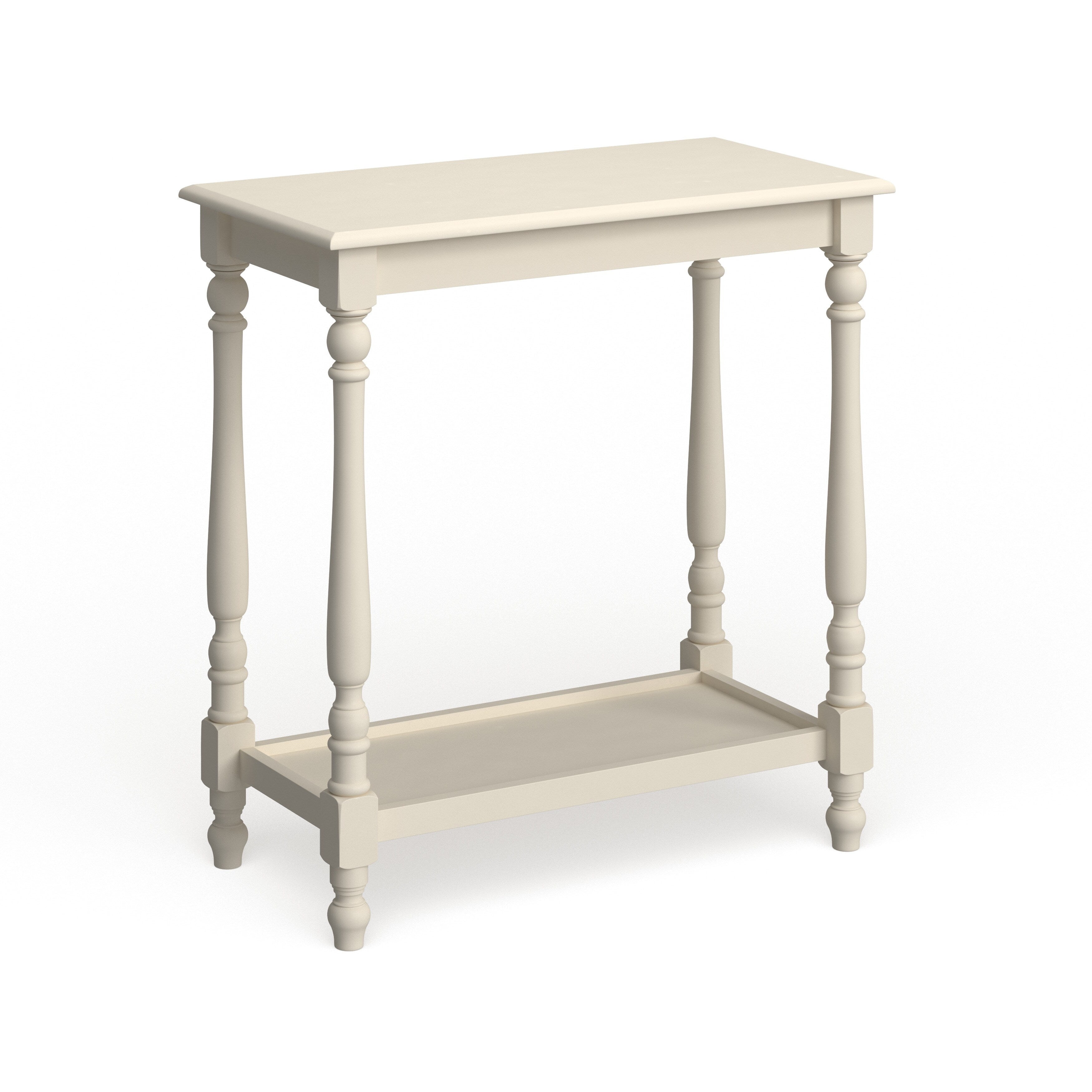 Furniture of America Quam Transitional White Solid Wood Side Table