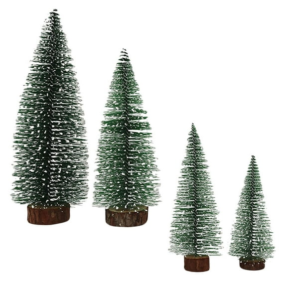 PBPBOX 4Pcs Desktop Ornament Green Tree for Mini Desktop Ornament for All Ages
