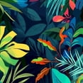 thumbnail image 6 of Acheng Palm Leaves Round Tablecloth, Tropical Jungle Palm Leaves with Charming Colors, Table Decoration for Banquet, Candy Buffet, and Dining Table 42-46, 6 of 8