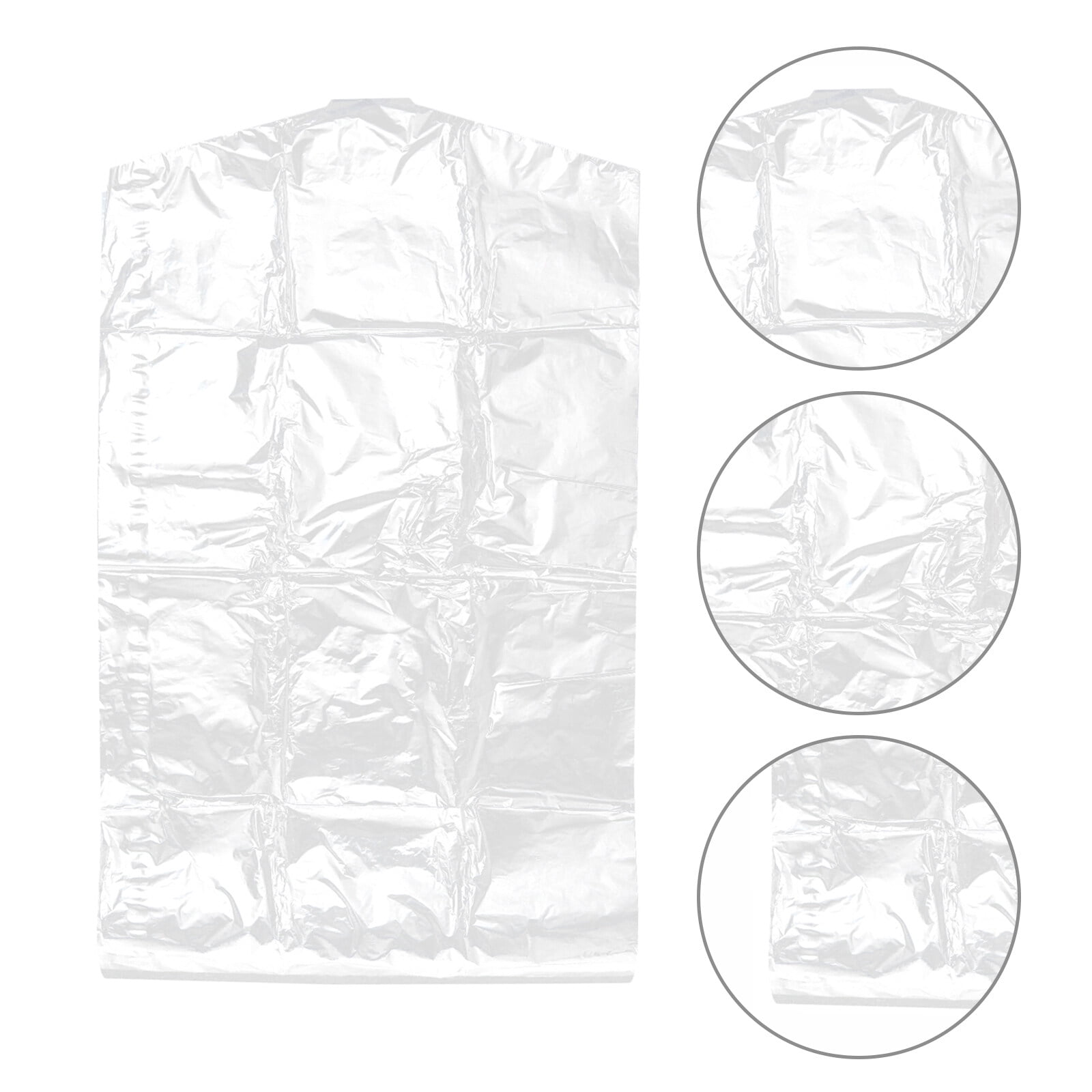 Raindrops 50pcs 60x90cm Clear Plastic Garment Bags for Clothes Cover Disposable Storage at Home Shop Outdoor