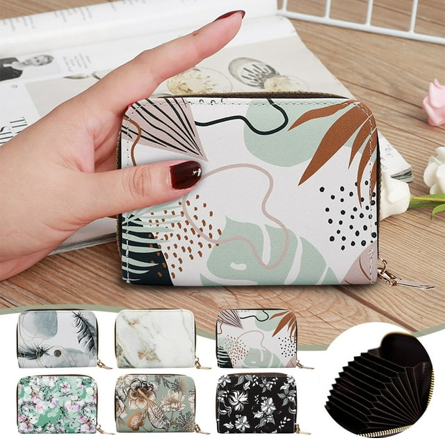 Xihbxyly Nueva Bolsa de Organza Estampada, Elegante Diseño de Bordado, Práctica Anilla para Tirar, Acabado Pulido, Organizador Multifuncional, Compacto y Elegante, Ideal para Viajes, 11 Ranuras para