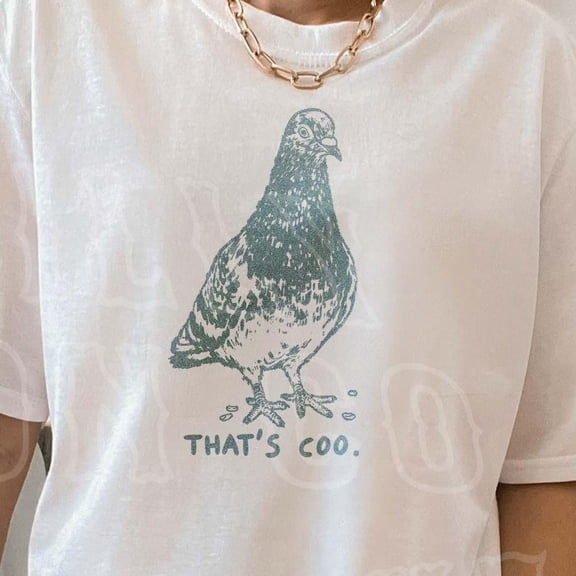 Vintage Pigeon Graphic Tee For Men Women That'S Coo Punny Shirt WHITE Unisex S-5XL Hot Trending Shirt, Vintage Birthday Gift