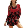 thumbnail image 1 of Robe Rouge Col Carré Grande Taille Élégante pour Femmes, 1 of 5