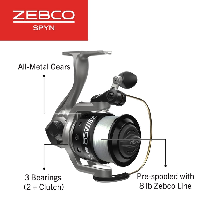 Zebco Spyn Spinning Fishing Reel, Size 20 Reel, Aluminum Spool
