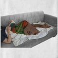 thumbnail image 6 of African Soft Flannel Fleece Throw Blanket, Afro Female Young Beauty Traditional Hair Dress Turban Ornate, Cozy Plush for Indoor and Outdoor Use, 50" x 70", Scarlet Green Chocolate, by Ambesonne, 6 of 6
