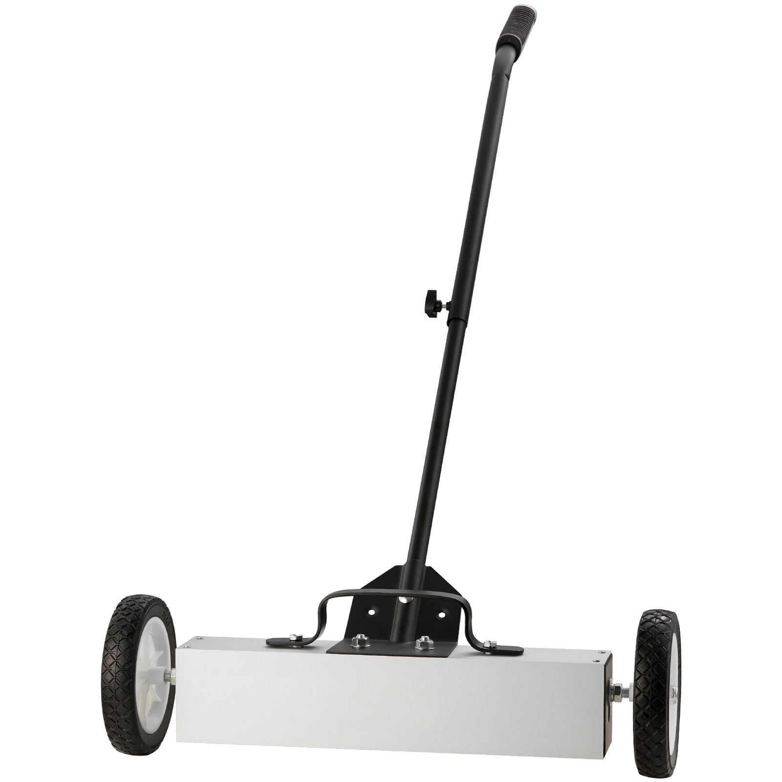 45Lbs Rolling Magnetic Sweeper with Wheels, Push-Type Magnetic Pick Up Sweeper, 18-inch Large Magnet Pickup Lawn Sweeper, Magnet with Telescoping Handle, Easy Cleanup of Workshop Garage Yard