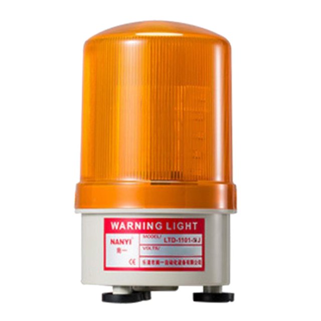 Luz de advertencia giratoria LTD-1101J - Resistente al agua, a prueba de polvo 220V naranja Sharpla Luz de advertencia giratoria