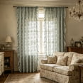 thumbnail image 2 of Burgundy Lace Curtains, Long Vintage Floral Curtains for Bedroom Living Room Light Filtering Maroon French Romantic Window Curtains Modern Wine Decor Green, 2 of 6