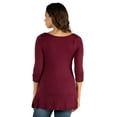 thumbnail image 3 of 24seven Comfort Apparel Ruched Sleeve Swing Maternity Tunic Top, 3 of 4