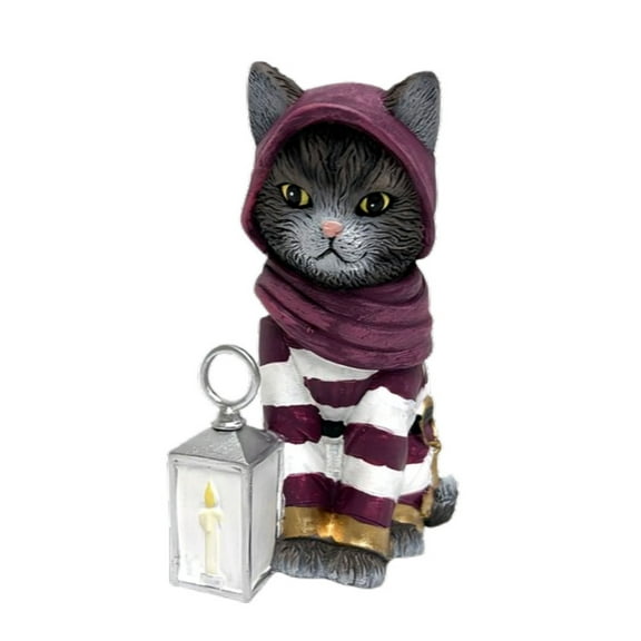 The Bradford Exchange Purr-Fect Inn Keeper Issue #9 from The PURR-fect Christmas Pageant Nativity Cat Figurine Collection Handcrafted and Hand-painted 4.5-inches