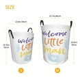 thumbnail image 5 of Kll Welcome Little Man Waterproof Foldable Laundry Hamper Bucket With Handles For Storage Bin,Kids Room,Home Organizer (Small), 5 of 8