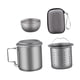 thumbnail image 1 of Taza de titanio, juego de té, taza de viaje, taza portátil para beber, taza de agua, tetera para acampar para el hogar, oficina, camping, pesca, mochi 4 PIEZAS, 1 of 8