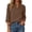 a-21Coffee6, variant on VNKIDY Womens Mandarin Split V Neck Three Quarter Sleeve Side Patch Pocket Loose Breathable Soft Work Daily Casual Tunic Blouse Tops For Ladies Trendy Top S