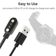 1Pc Black General Smartwatch IP68 Magnetic Suction Charger 2-pin J5K8 ID205L For Uwatch Cable Charging GT