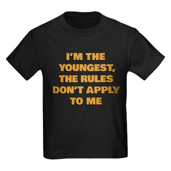 CafePress - I'm The Youngest Kids Dark T Shirt - Dark T-Shirt Kids XS-XL