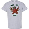 thumbnail image 3 of Inktastic Mardi Gras Let's Get Cray Crayfish with Beads T-Shirt, 3 of 5