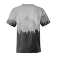 thumbnail image 6 of Men's Fashion T-Shirts Graphic Tees Mountain Views Print Tee for Men Grey S, 6 of 6