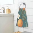 thumbnail image 3 of Yayeee 100% Cotton Hand Towels for Bathroom 16" x 28" Soft Absorbent Kitchen Towel, Retro Floral Orange, 3 of 7