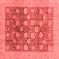 thumbnail image 1 of Ahgly Company Machine Washable Indoor Square Oriental Red Modern Area Rugs, 3' Square, 1 of 4