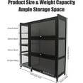 thumbnail image 7 of 4 Tier Clear Display Case, Showcase Display Cabinet W/Door, Storage Cabinet for Kitchen, Study, Warehouse, Bedroom, Living Room, 7 of 7