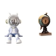 thumbnail image 1 of Figura de escritorio,Estante con estatua de astronauta para decoración de oficina y hogar,Figura de escritorio,Reloj de mesa con forma de globo terráqueo para decoración de oficina y, 1 of 8