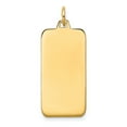 thumbnail image 1 of Beautiful 14k Plain .027 Gauge Engravable Rectangular Disc Charm, 1 of 2
