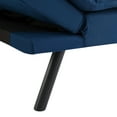 Mainstays Memory Foam Futon, Blue Faux Suede