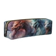 thumbnail image 1 of Balery Ink Style Wave Dragon Estuche de Lápices de Cuero Impreso, Estuche para Suministros de Arte, Estuche de Lápices con Cremallera, Estuche de Almacenamiento de Papelería, 1 of 7