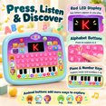 thumbnail image 3 of Tablet Toy for Toddlers 1-3, Preschool Learning Toys for Toddler 2 3 4 5 Year Old Boys Girls, Educational Toys for Girls Boys Age 2-5 Year Old, 3 of 5