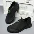 thumbnail image 5 of Men's Walking Slip-On Shoes Mesh Comfortable Lightweight Casual Sneakers Breathable Walking Non Slip Leisure Loafers Black 8.5 US, 5 of 7
