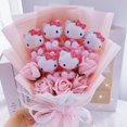 thumbnail image 2 of Juguetes de Hello Kitty Rosa Kawaii con jabón, ramos de dibujos animados de flores rosas, animales de peluche, muñeca para niña, regalos de Navidad para niños, 2 of 3